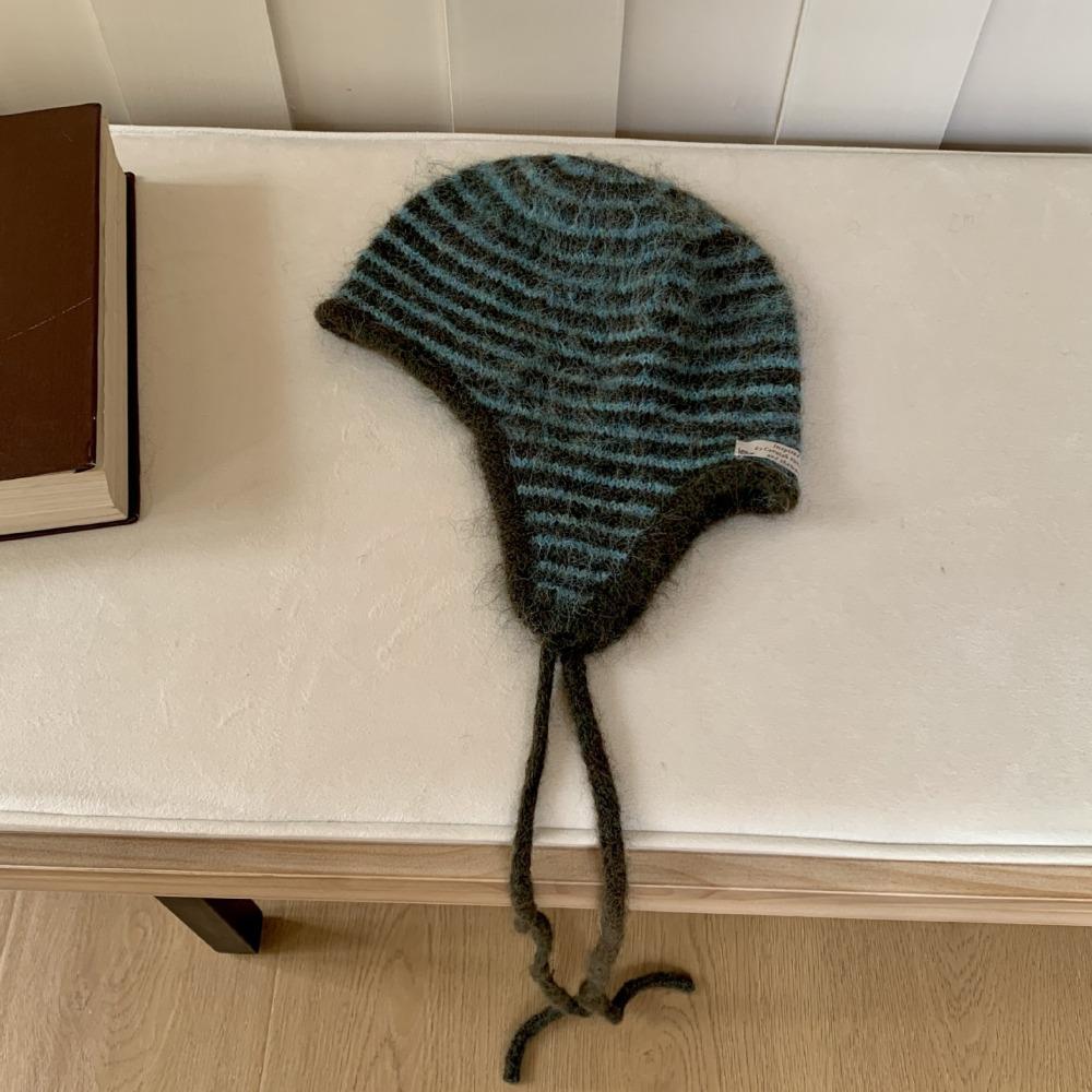 Cold-proof Knitted Hat Windproof Pullover Hat Fashion Warm Woolen Hat  Woman Girl