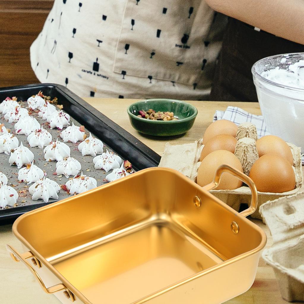 Stainless Steel Baking Pan Nonstick Square Bread Mold Lightweight Easy Clean Cake Tray for Oven Dishwasher Baking Snacks