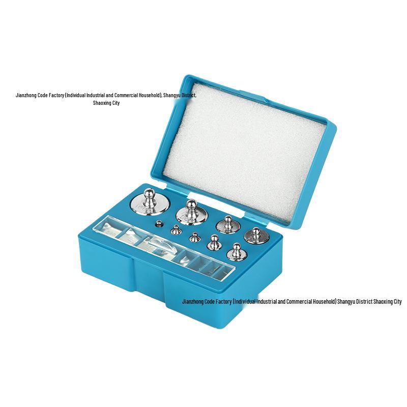 200g Steel Chrome-Plated Student Weights Set, 17 Pieces (10mg-100g)