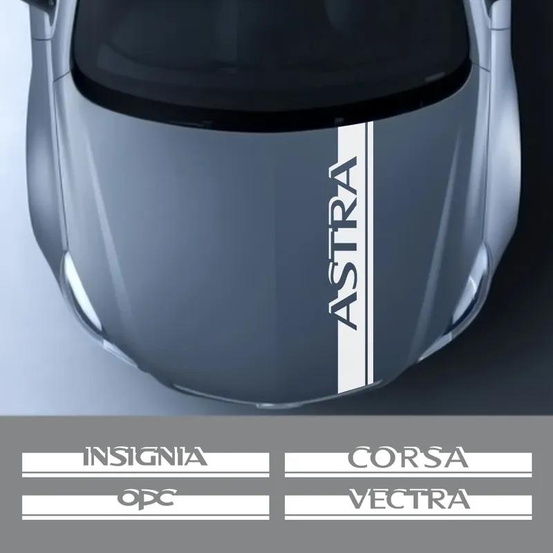 Auto Engine Bonnet Trim Decal For Opel OPC Astra J H G K ignia Corsa D B E Mokka Vectra B Car Hood Cover Stickers Accessories