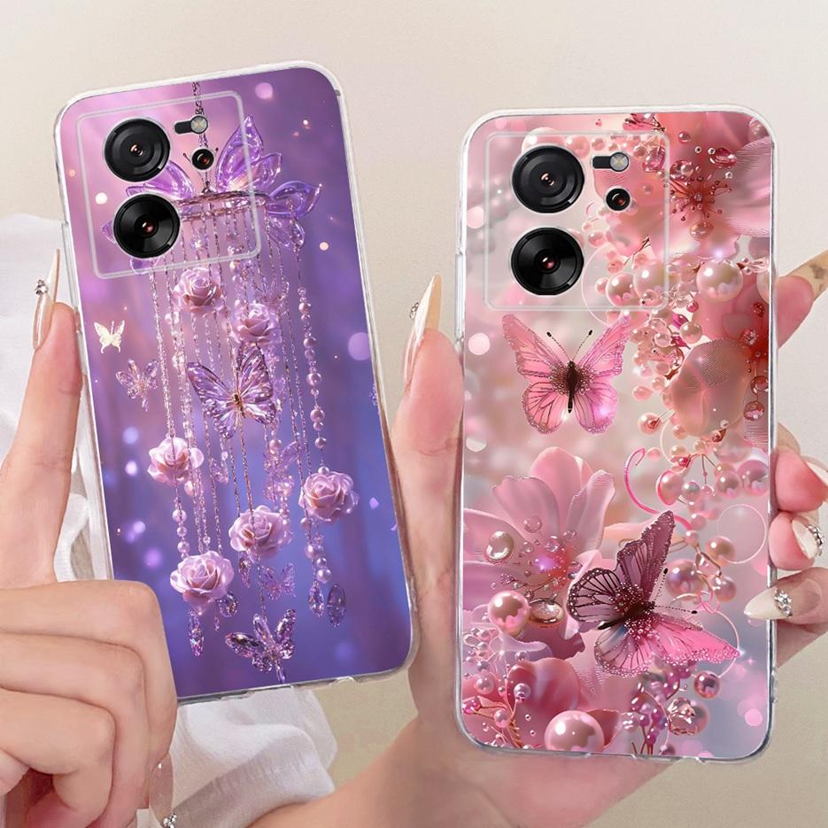 For Xiaomi Mi 13T Pro 5G Case Luxury Butterfly Tree Painted Cover Soft Silicone Phone Case For Xiaomi 13T Pro Mi13T Pro 5G Shell