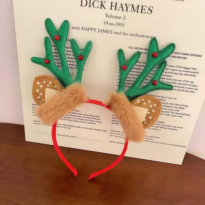 Christmas Decoration Headwear Cute Deer Antlers Hairband Elk Antlers Hair Clip Performance