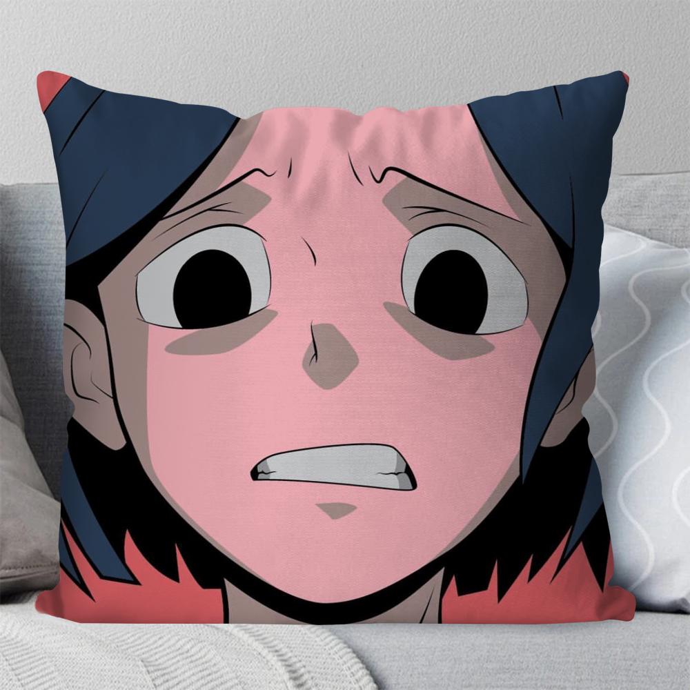 1 Stück A-AOKIZY Animationskunst Kissenbezug Quadratisches Kissen Schlafzimmer Sofa Freizeit Komfortkissen Auto Wohnzimmer Heimdekoration 40X40