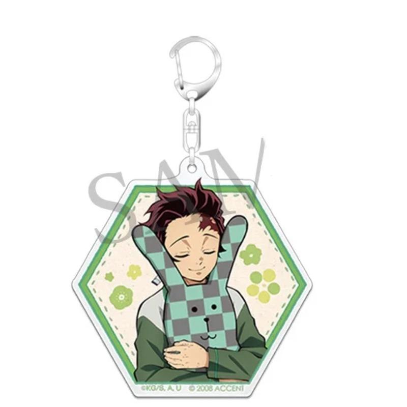 Demon Slayer Acrylic Keychain Tanjiro Immortal River Butterfly Shinobu Zenitsu Anime Peripheral Character Model Birth Date Present