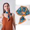 French polka dot silk scarf neck women's new high-end long strip matching shirt Korean thin small scarf
