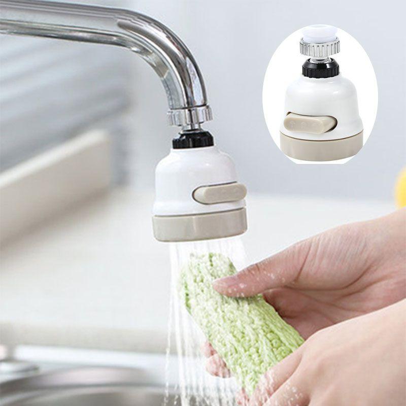 Stainless Steel 360 Rotating Faucet Head With Three Adjustable Modes For Water Saving