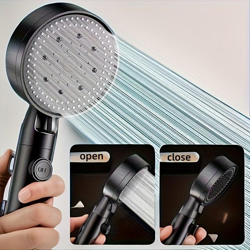 1 High-pressure Multifunctional Handheld Nozzle 5 Modes, 360 ° Adjustable Detachable Hydraulic Jet Shower Head and Pause Switch!