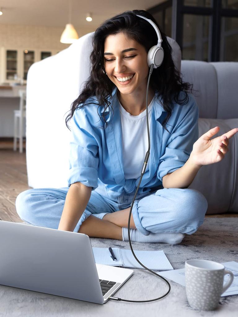 UGREEN Audio Extension Earphone Extension AUX Headphone Sound Quality 24K Compatible with MP3 and 3M 3.5mm Cable, 3-Pole/TRS Cord, Extension, Hi-Fi