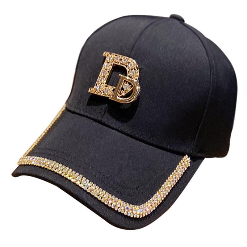 Fashionable Casual New Double D Rhinestone Duck Tongue Hat Spring And Autumn Korean Style Trendy Baseball Cap