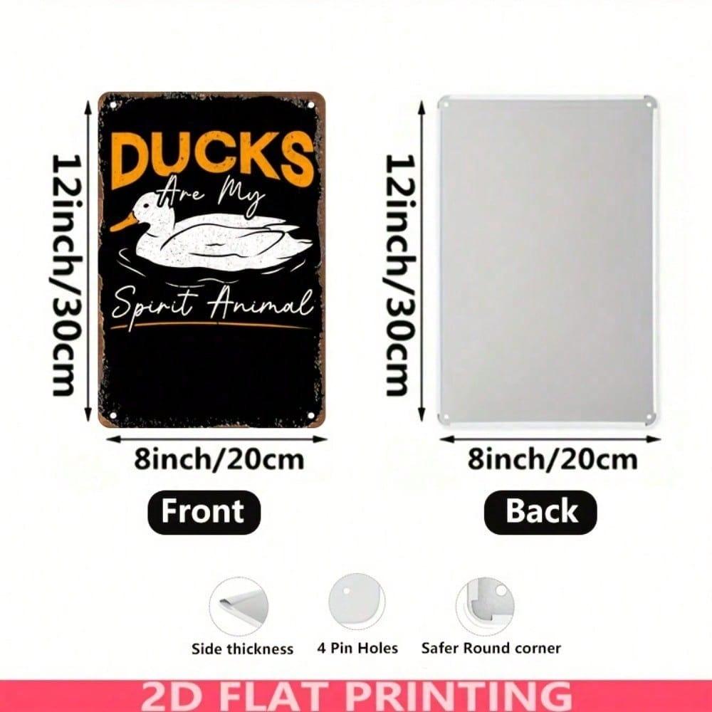 Vintage Duck Metal Poster 8x12 Inch Wall Art Kitchen Decor
