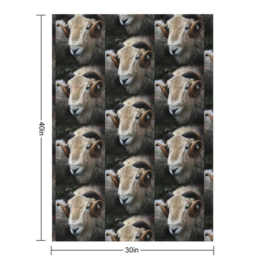 head of the herdwick Throw Blanket Multi-Purpose christmas decoration Blankets For Sofas For Baby Blankets