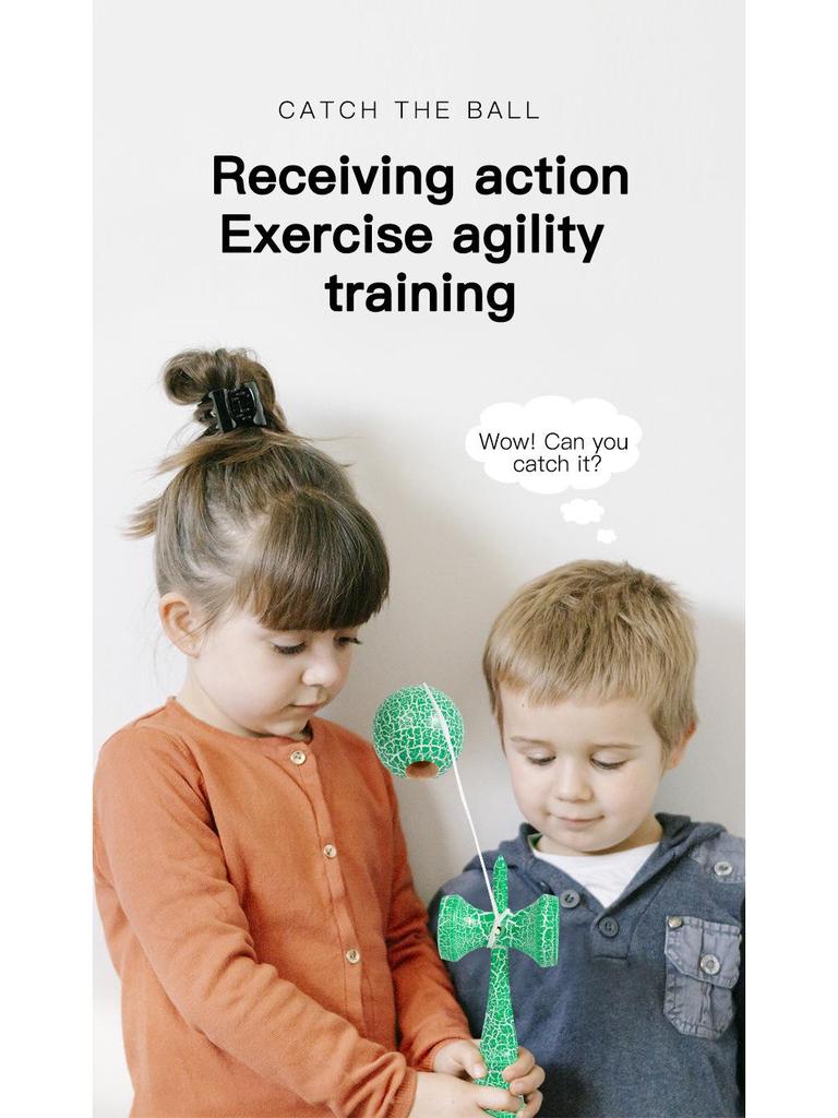 Kendama Wooden Skill Ball Educational Toy for Early Learning and Parent-Child Play