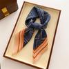 Korean version of maze paper pattern imitation velvet herringbone pattern cotton and linen small square scarf silk scarf headscarf shawl decorative