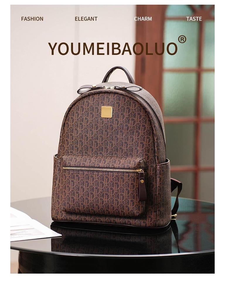 2025 Women's Mori Style Retro Fashion Letter Backpack