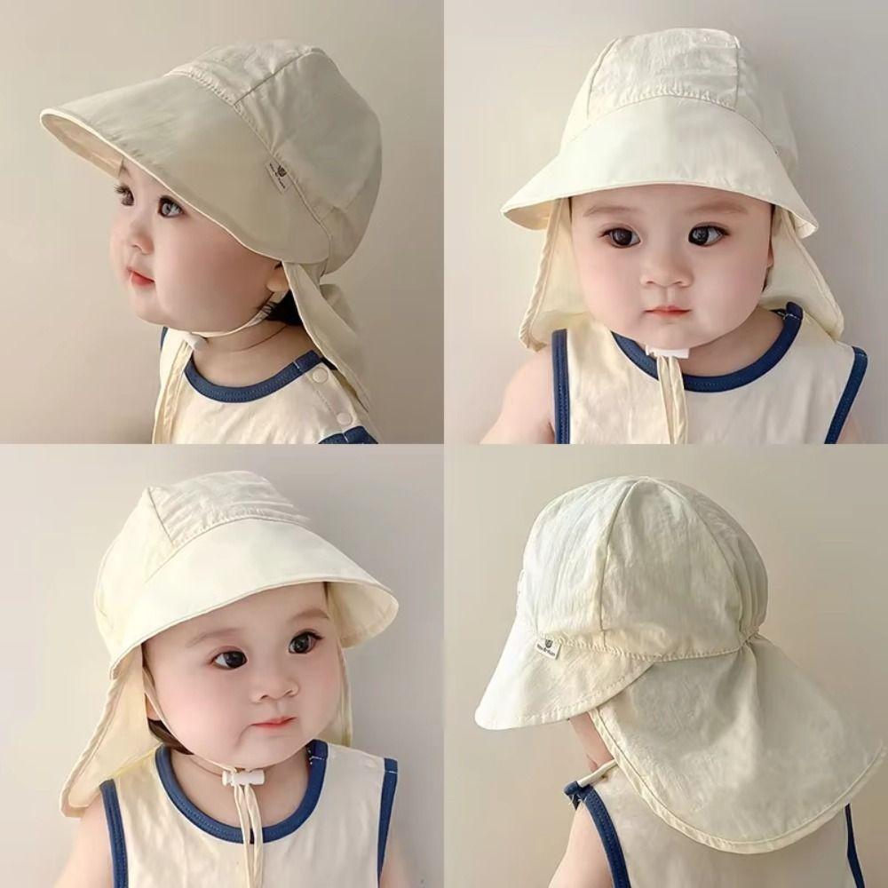 

UV Protection Kids Beach Cap Solid color Sunscreen Bucket Hat Breathable Children Sun Hat Boy зелений
