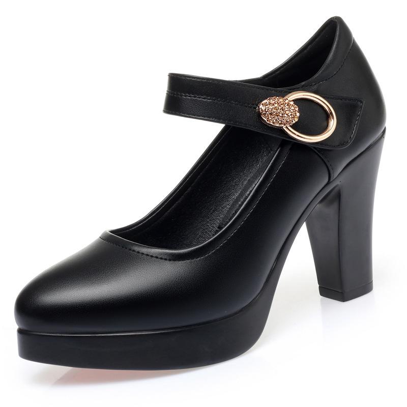 Spring and Autumn Pointed Toe Low Mouth Elegant Solid Color Velcro Fashionable Cheongsam Runway Shoes Super High Heel Single Shoes for Women