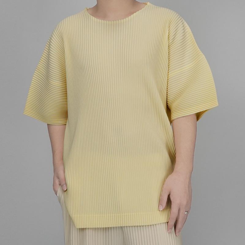 Men's Pleated Japanese Trend Short-sleeve T-shirt