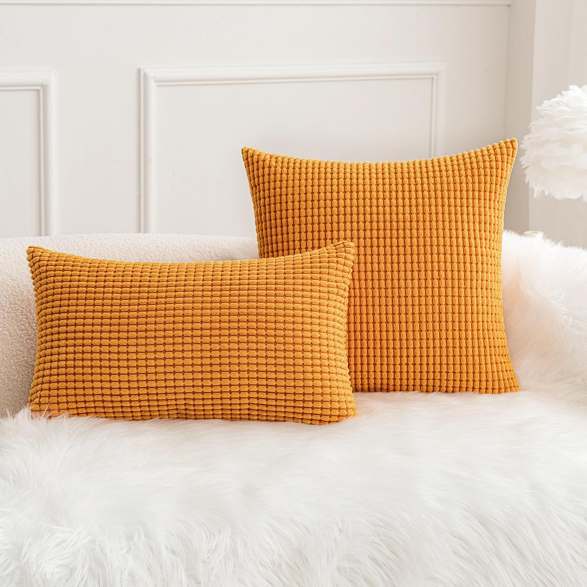 

Скандинавский стиль Простая наволочка Подушка-подушка с кукурузными зернами Подушка для поясницы в автомобиль Домашнее украшение Плюшевая подушка 45 * 45Cm without core