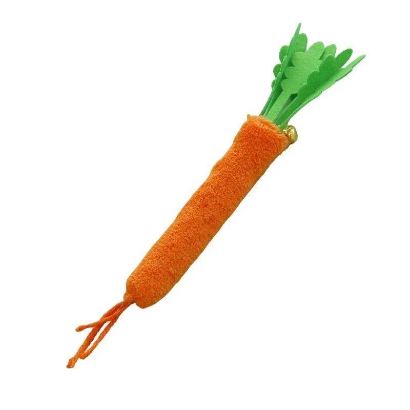 1/5pcs Cat Toy Interactive Bells Simulation Carrot Bite Resistant Self Teeth Cleaning Bite Resistant Cat Accessories