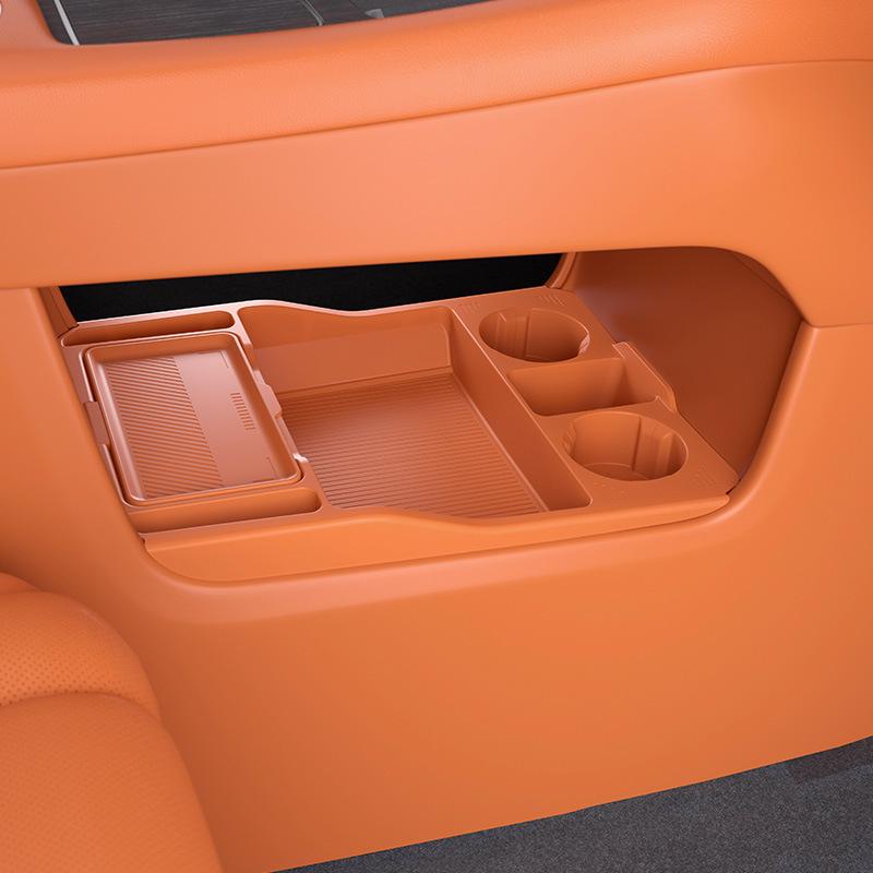 AITO M7/M8 Wireless Charger Silicone Case with Anti-Slip Mat for Center Console M7/M8 Orange Lower Storage Box