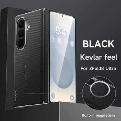 Sulada Aramidfaser-Muster Leder Magsafe Hülle Für Samsung Galaxy Z Fold 8ultra ZFold7 Flip Scharnier Achse Schutz Rückseite