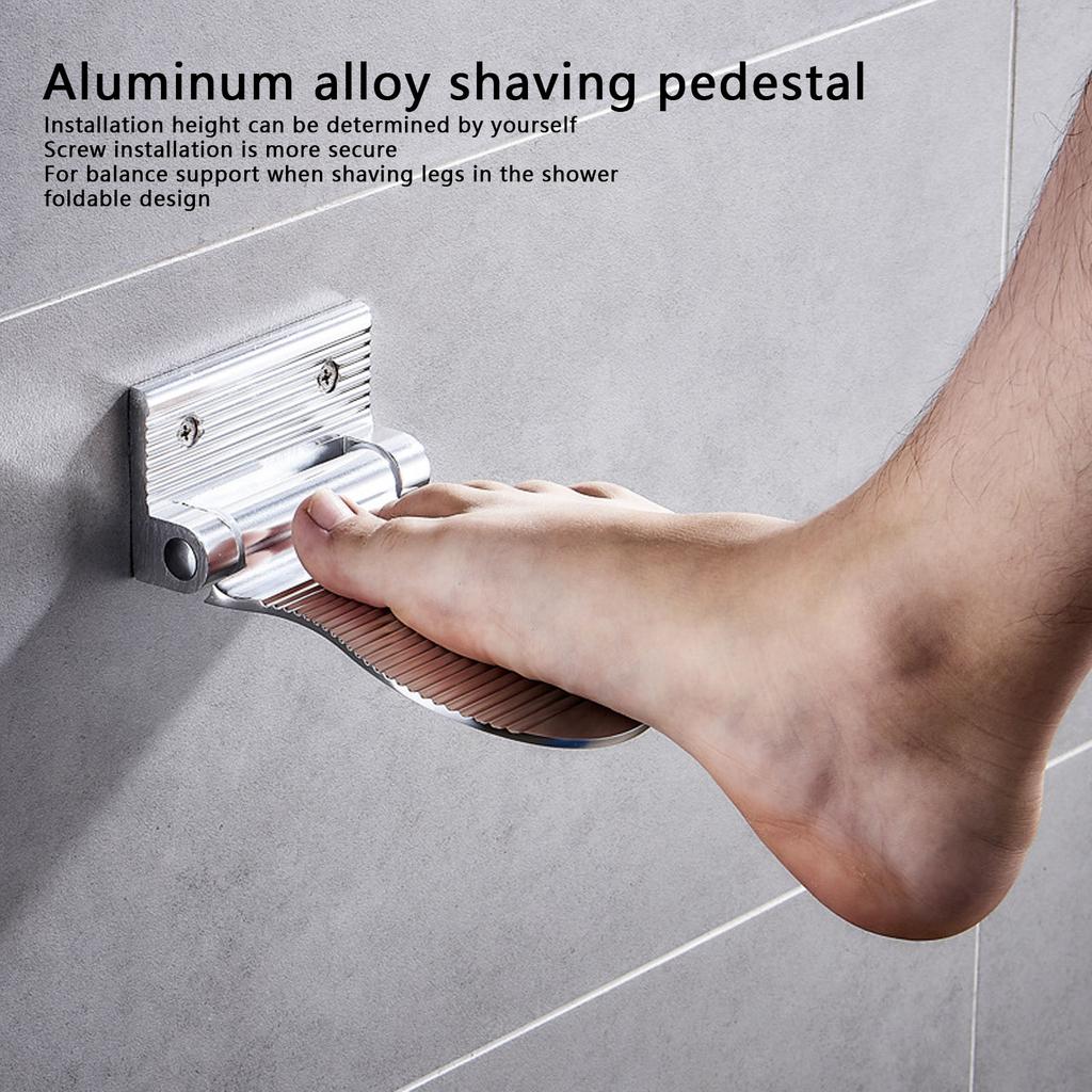 Shaving Foldable Design Corrosion Resistant Aluminum Alloy Screw Installation Shower Leg Shaving Shelf