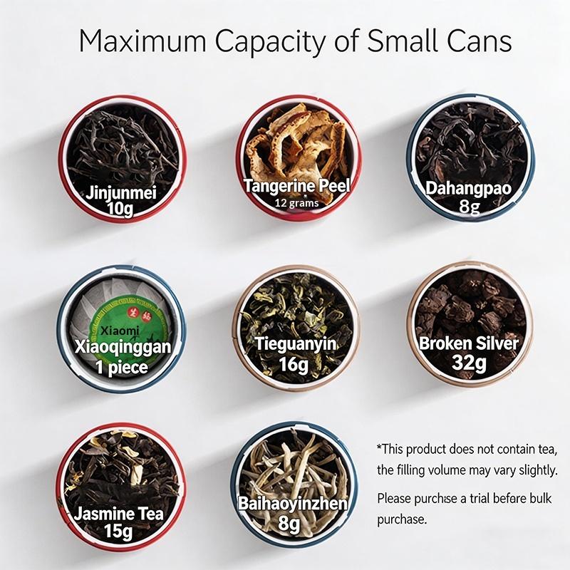 1Pc Creative Mini Empty Tea Tin Can Household Tea Sealed Jar Portable Travel Small Tea Box Metal Storage Can