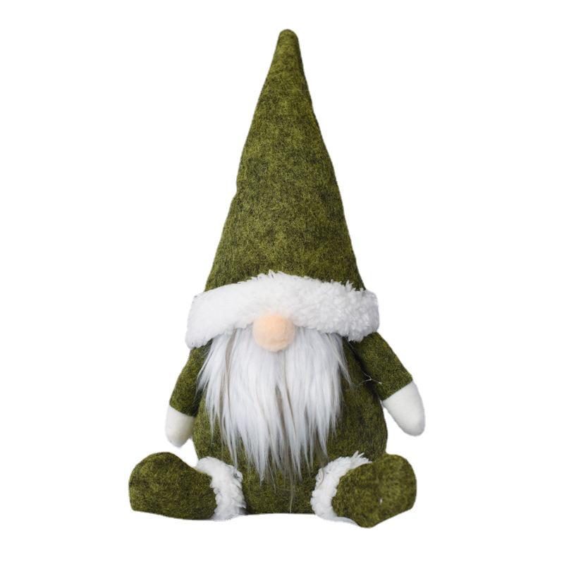 Nordic Style Faceless Santa Claus Figurine: Christmas Window Decoration Ornaments