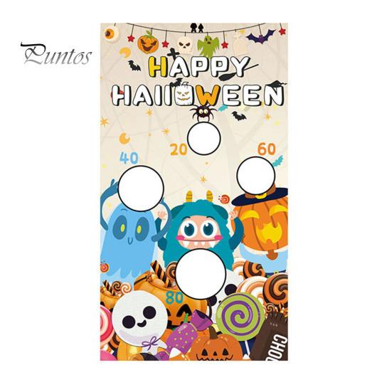 Bannière De Jeux De Jet Halloween Avec 3 Sacs Haricots De Fèves
