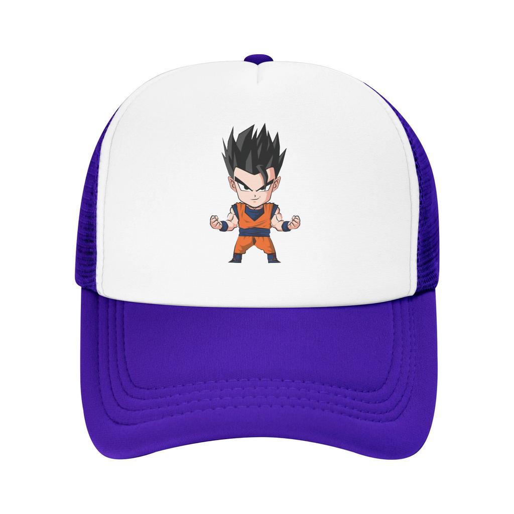Dragon Ball Gohan Trucker Cap Unisex Vintage Saiyan Dbz Dad Hat Trucker Worker Cap Sports Cap Adjustable Snapback Caps Baseball Cap