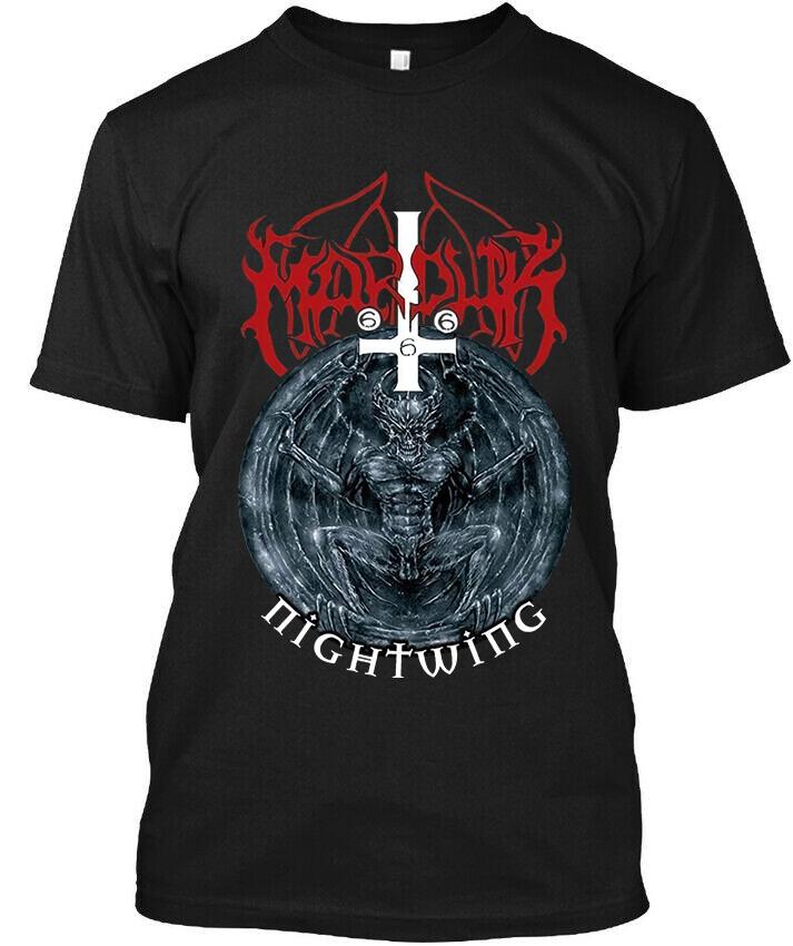 Футболка с графическим логотипом Marduk Nightwing Шведская музыкальная арт-дизайн Размер S-5XL Унисекс S