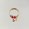 Fresh Strawberry Cherry Adjustable Bracelets With Rhinestone Accents For Women