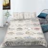 Ensemble de housse de couette, décor de chambre à coucher, taie d'oreiller, dessin animé lever du soleil, ensembles de literie, vêtements de literie