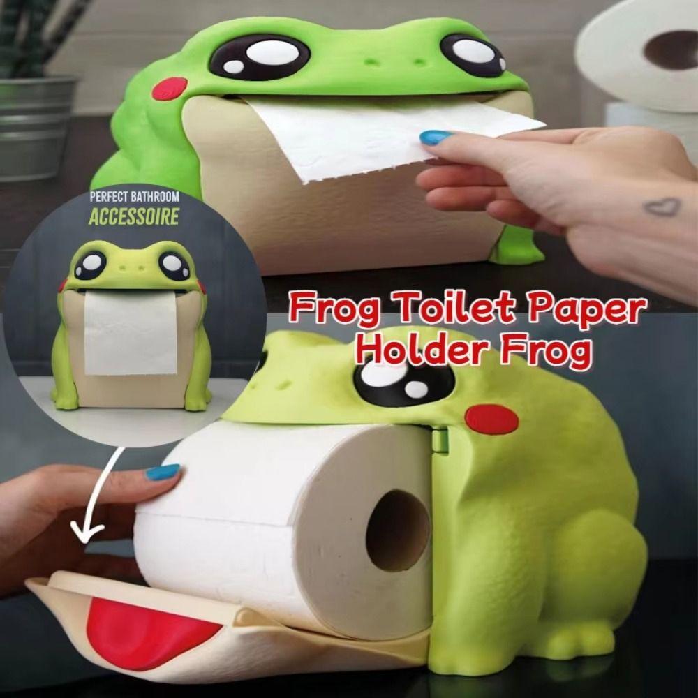 3D Printed Funny Roll Paper Dispenser Dust-proof Creative Paper Towel Box  Bathroom Accessories