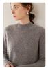Women's Red Diamond Pattern Cashmere Sweater: Half-High Collar, Thickened, Plus Size, Loose, Warm, Autumn/Winter, Short Style.