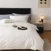 Solid Simple 100% Long-staple Cotton Bedding Set New Soft Skin-friendly Queen Duvet Cover Set with Sheet Quilt Cover Pillowcases
