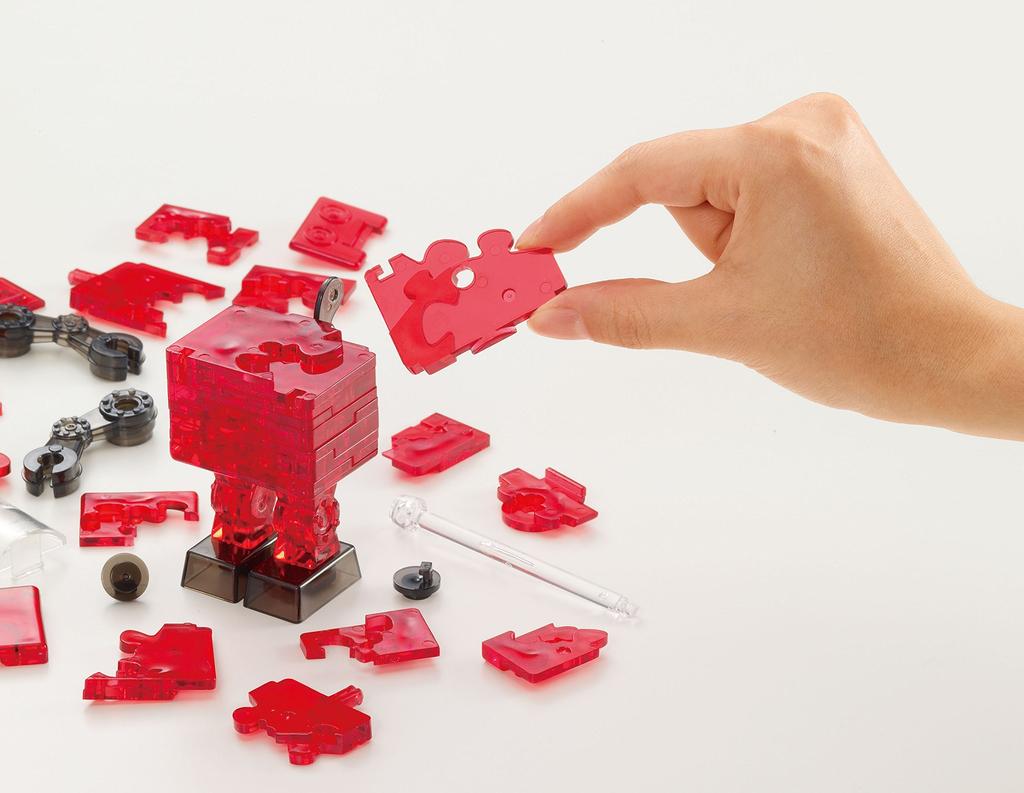 Crystal Puzzle Tin Robot Red 39-Piece