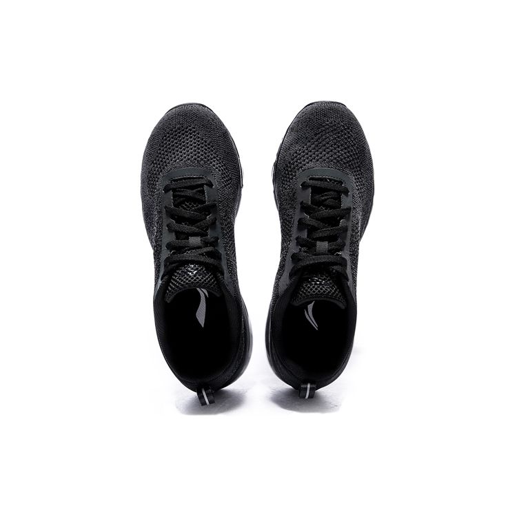 Scarpe Sportive Traspiranti Riflettenti Lavorate a Maglia con Ammortizzazione ad Aria Integrale Li Ning Bubble Max Sneakers Unisex Nere AGCN075-3