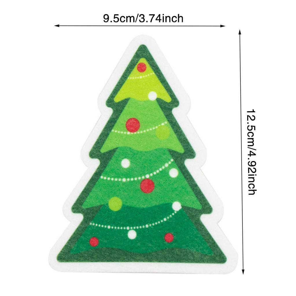 Christmas Sponges Kitchen Dual Sided Scrub Bowl Pot Cleaning Sponge Santa Christmas Tree Gingerbread Man Cleaning Tools