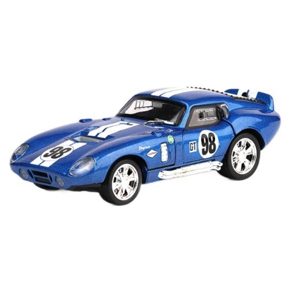 Simulation 1/32 Ford Shelby Cobra Sports Car Model Sound and Light Pull-Back Toy Vehicle Boy Ornament Collection Miniature Voiture