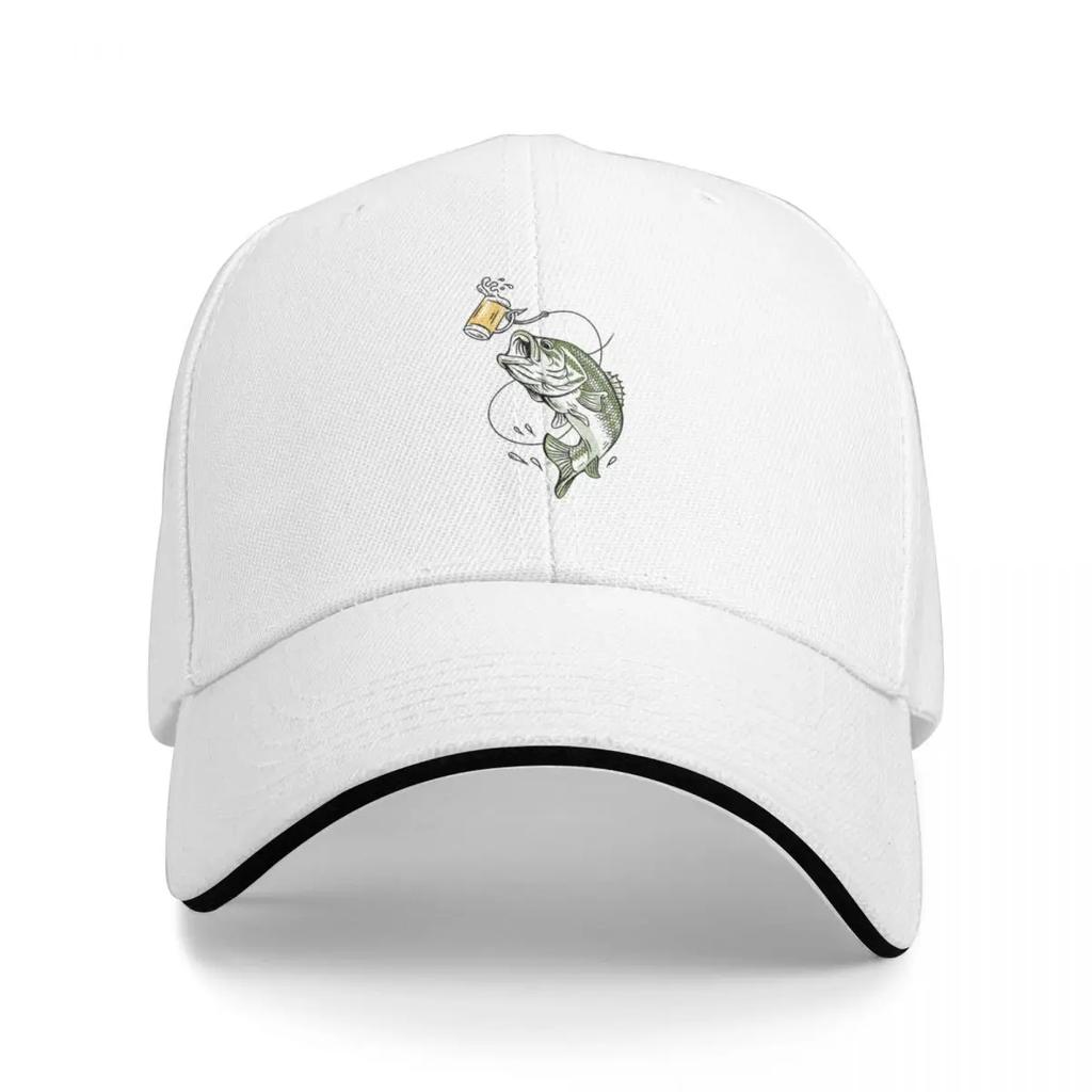 Lager Lure Beer Bait Bass Baseball Cap Custom  Sailor Cap for Men Streetwear For Women 2025 Mens