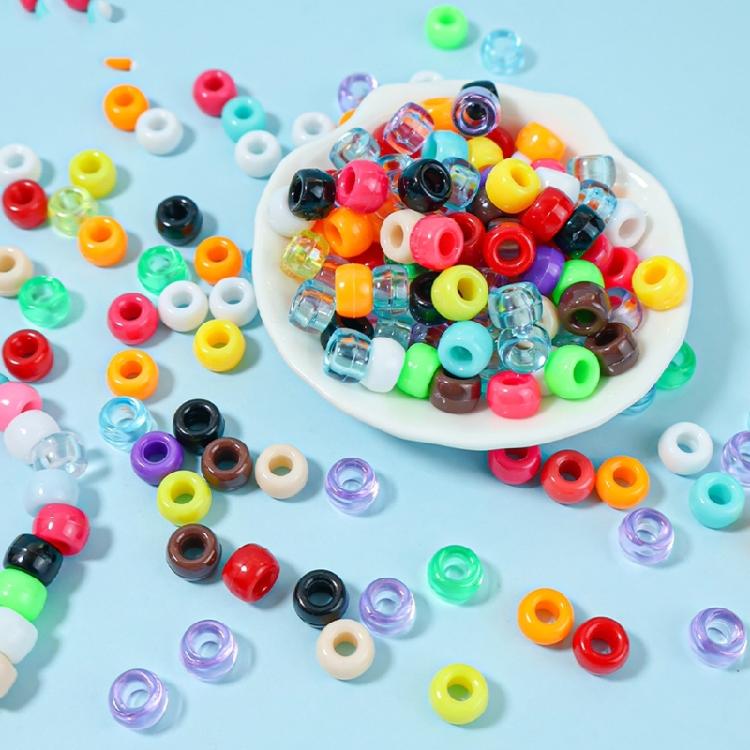 Adjustable Elastics Cord Bracelet Set With Vibranting Color Resin Beads Plastic Charm for DIY Craft Enthusiasts