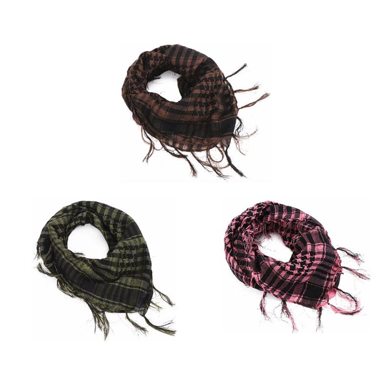 123Pcs Tactical Keffiyeh Shemagh Arab Scarf Shawl Neck Cover Head Wrap Cotton Winter Scarves Men'S Outdoor Hiking Shawl