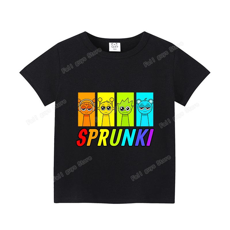 

Футболки Sprunki для дітей Мультяшна Орен Венда Одяг для вулиці Короткий рукав Літо Милий Хлопчик Дівчинка Базовий топ Смішні подарунки на день народження 130