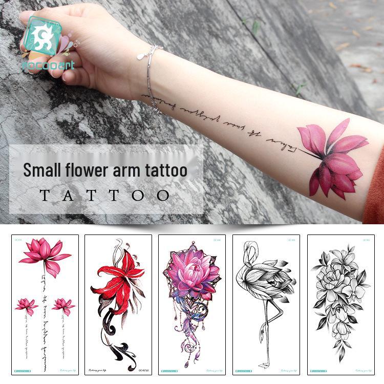 Neue 3D Wasserdichte Blumen Tattoo Aufkleber - Einweg und Original Design