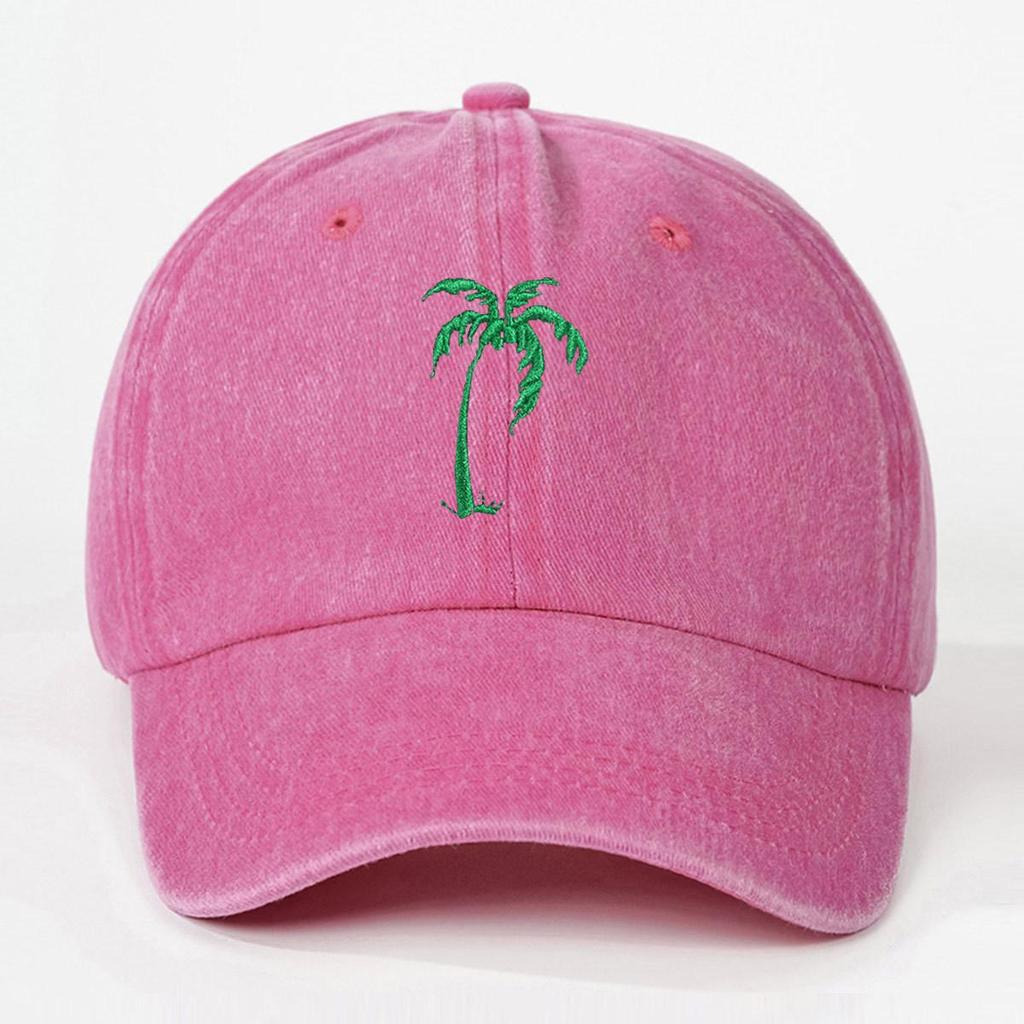 Unisex Coconut Tree Embroidered Baseball Cap - Spring/Summer Sun Protection Hat