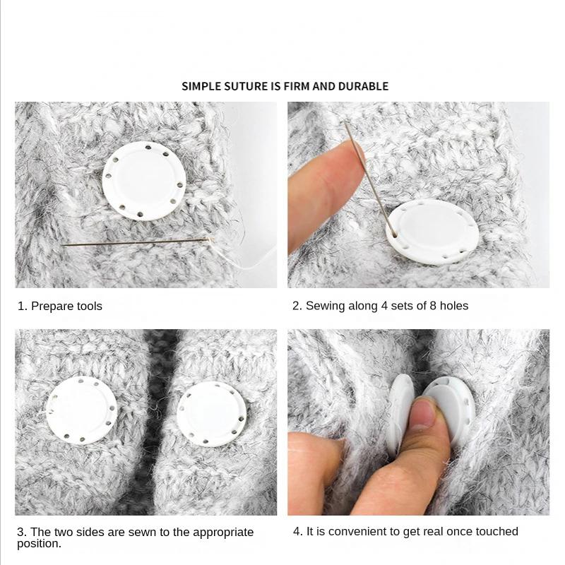 22mm/26mm PVC Invisible Super Magnetic Snaps Fasteners Button for Overcoat Bag Garment Accessories Scrapbooking DIY