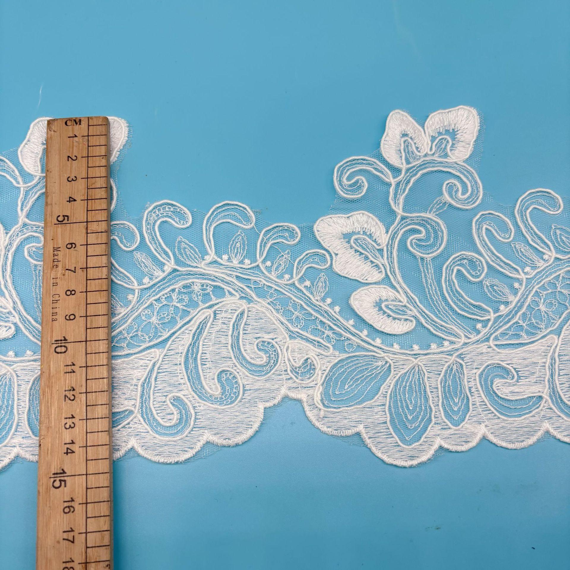 

Rope Strand Barcode Embroidery Lace Women Lace Lolita Clothing Hem Accessories Width 15CM