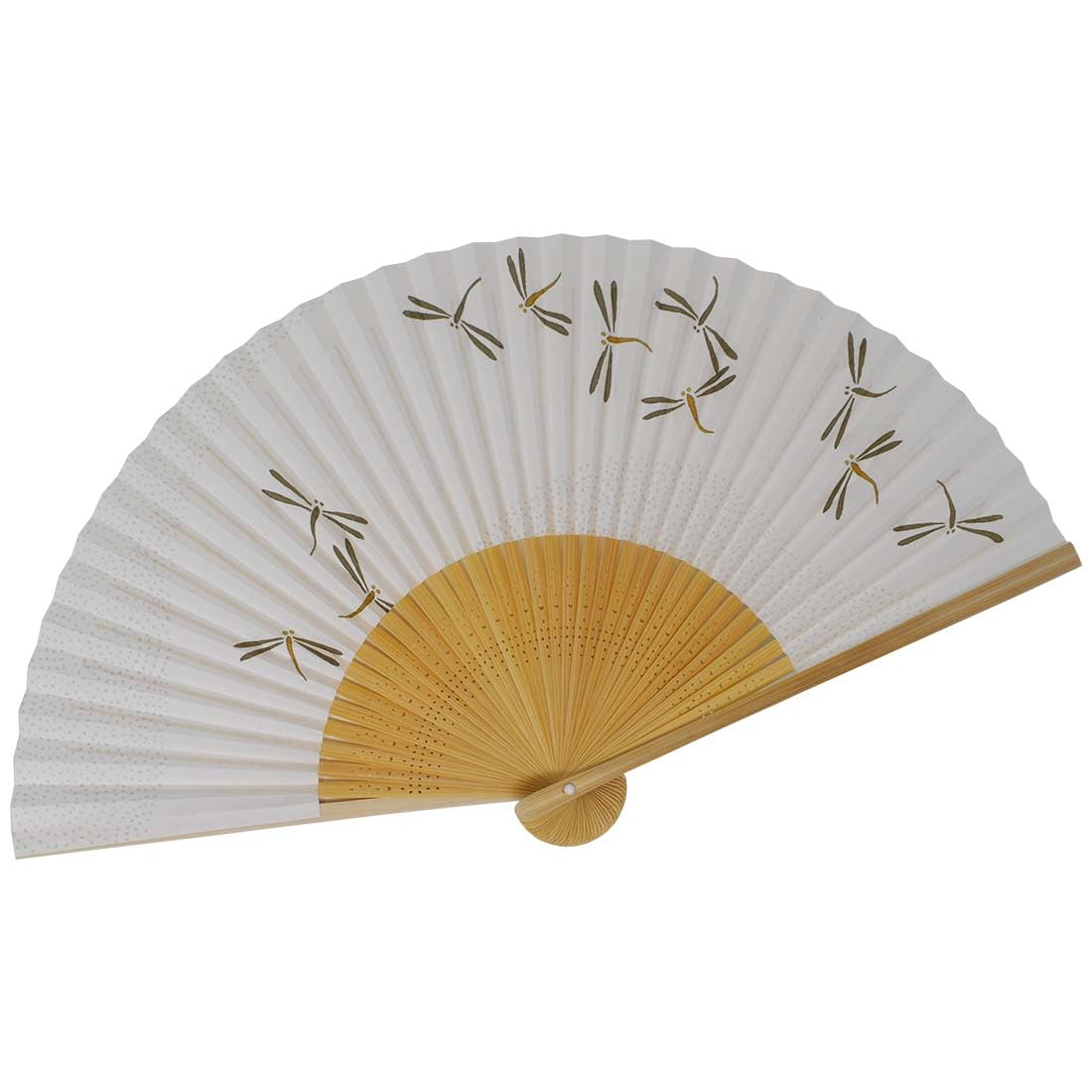

Kimono Kyoto Tailored Fan Dragonfly Plain Wood 22cm [Stylish Iroha] Men s