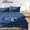 Memphis Grizzlies Blau Geist Stärke Dreiteiliges Set(1 Bettbezug + 2 Kissenbezüge, ohne Füllung)Weihnachts-Geburtstagsgeschenk Bettwäsche-Set